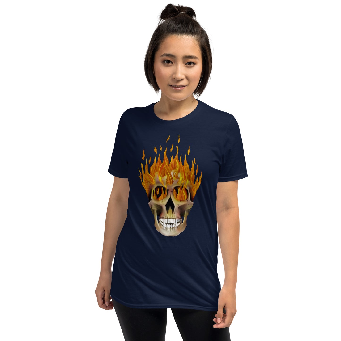 Flaming Skull Short-Sleeve Unisex T-Shirt