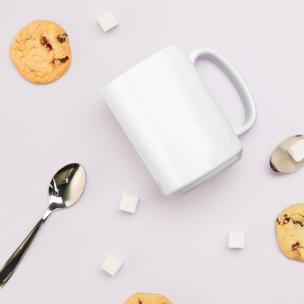 Behold Your God White glossy mug