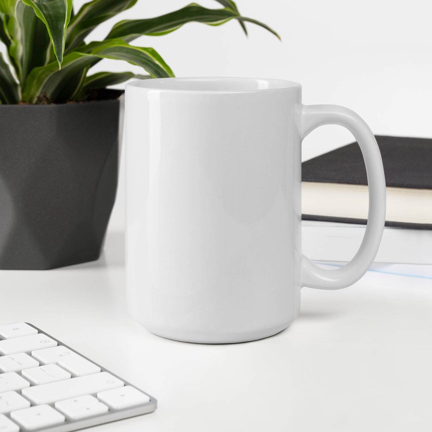 Death Owl White glossy mug